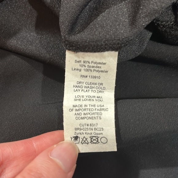 NWT Show Me Your Mumu Zurich Knot Gown in Black Stretch Crepe - Picture 5 of 9